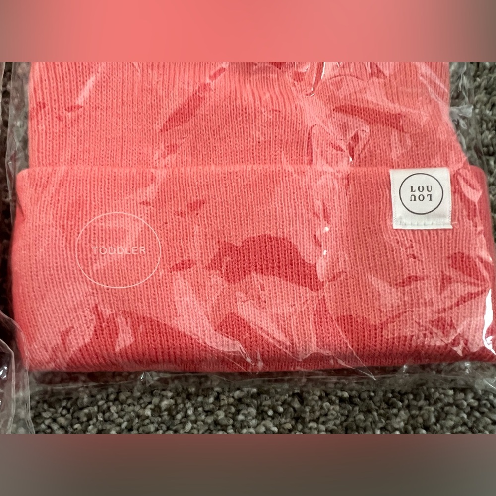 BNWT Lou Lou & Company Mommy & Me Pom Beanies - Melon - Picture 3 of 3